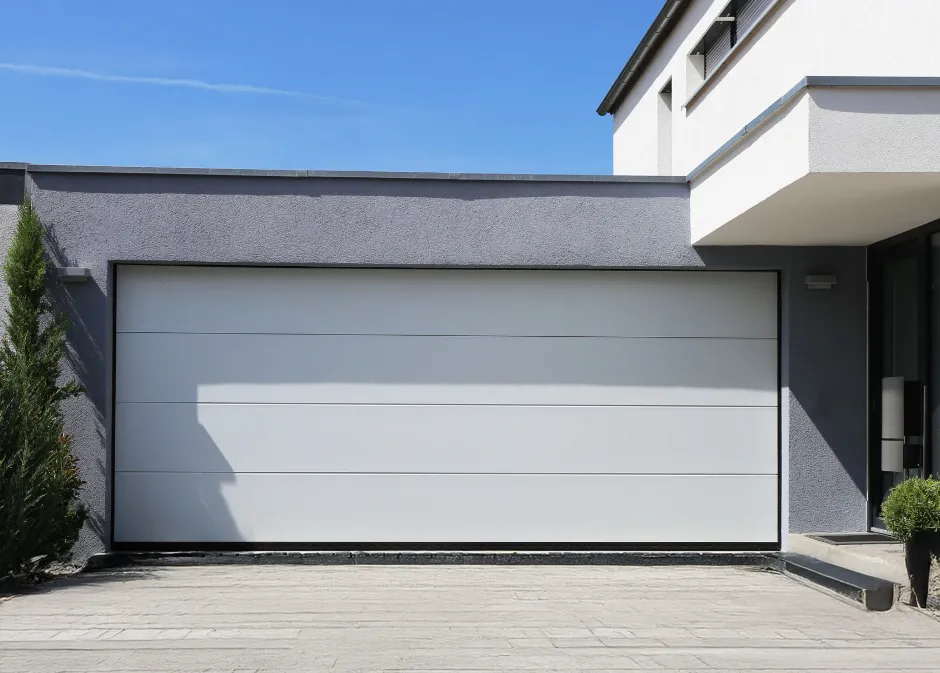 Modern home garage door.
