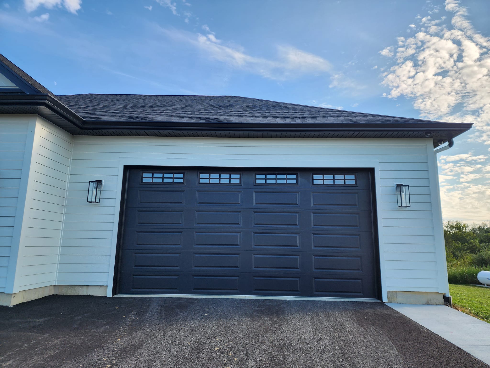 Residential garage door.