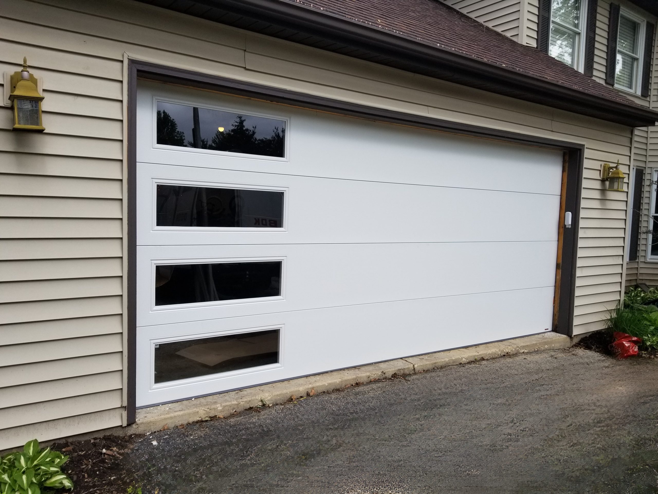 Modern residential garage door